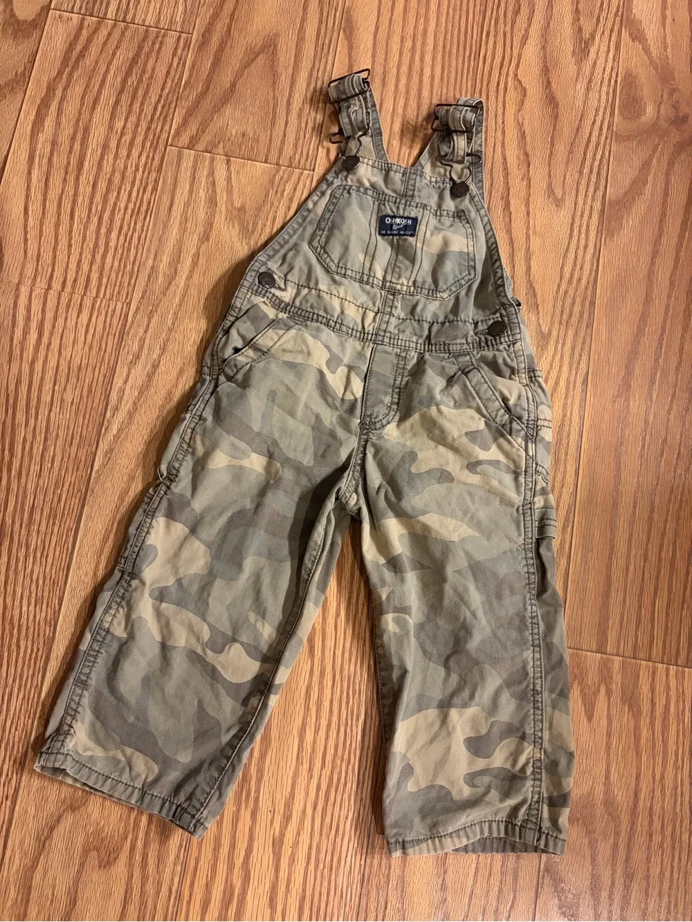 Oshkosh Camouflage Bibs Overalls 2T